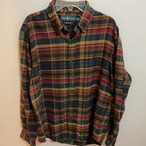 Ralph Lauren Plaid Flannel Shirt, Custom Fit, Medium